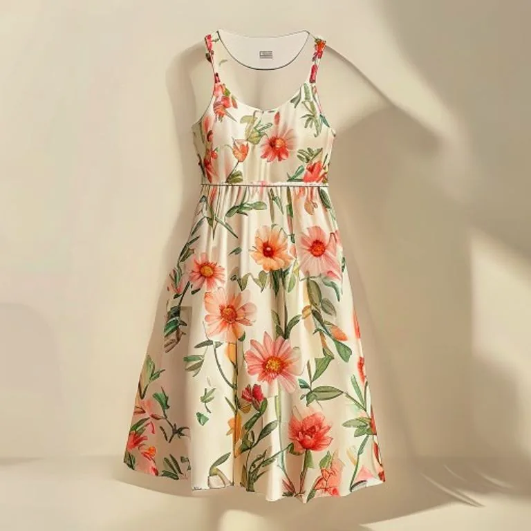 [Demo] Floral Print Summer Dress